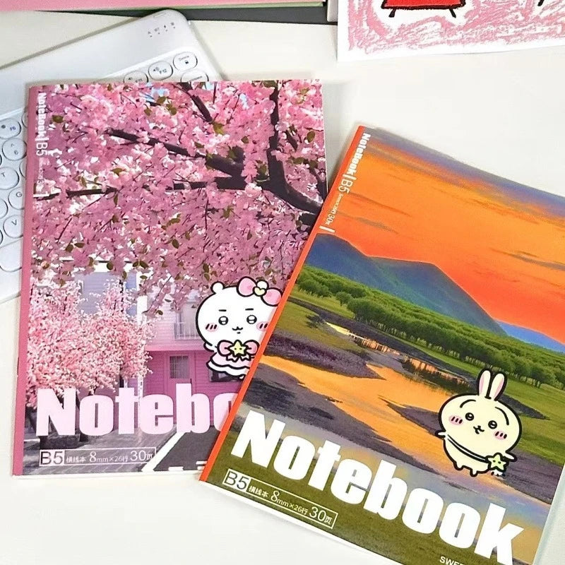 Anime ハチワレ Chiikawa B5 Notebook Notepad Travel Universal for Student Portable Lightweight Cute Kawaii Gift 2026 New lovely