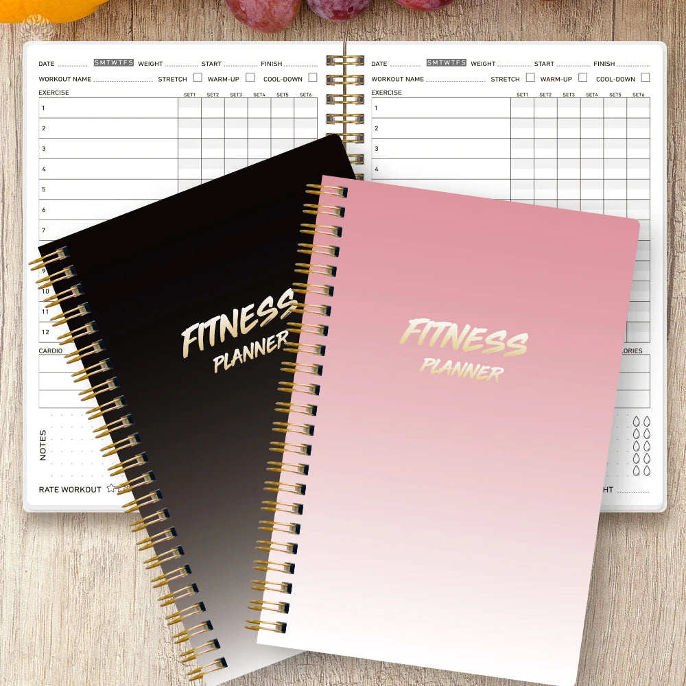 1Pc Fitness Plan Book Suitable for Women and Men, Training Log, Daily Health and Wellness Diary, Fitness Progress Tracker